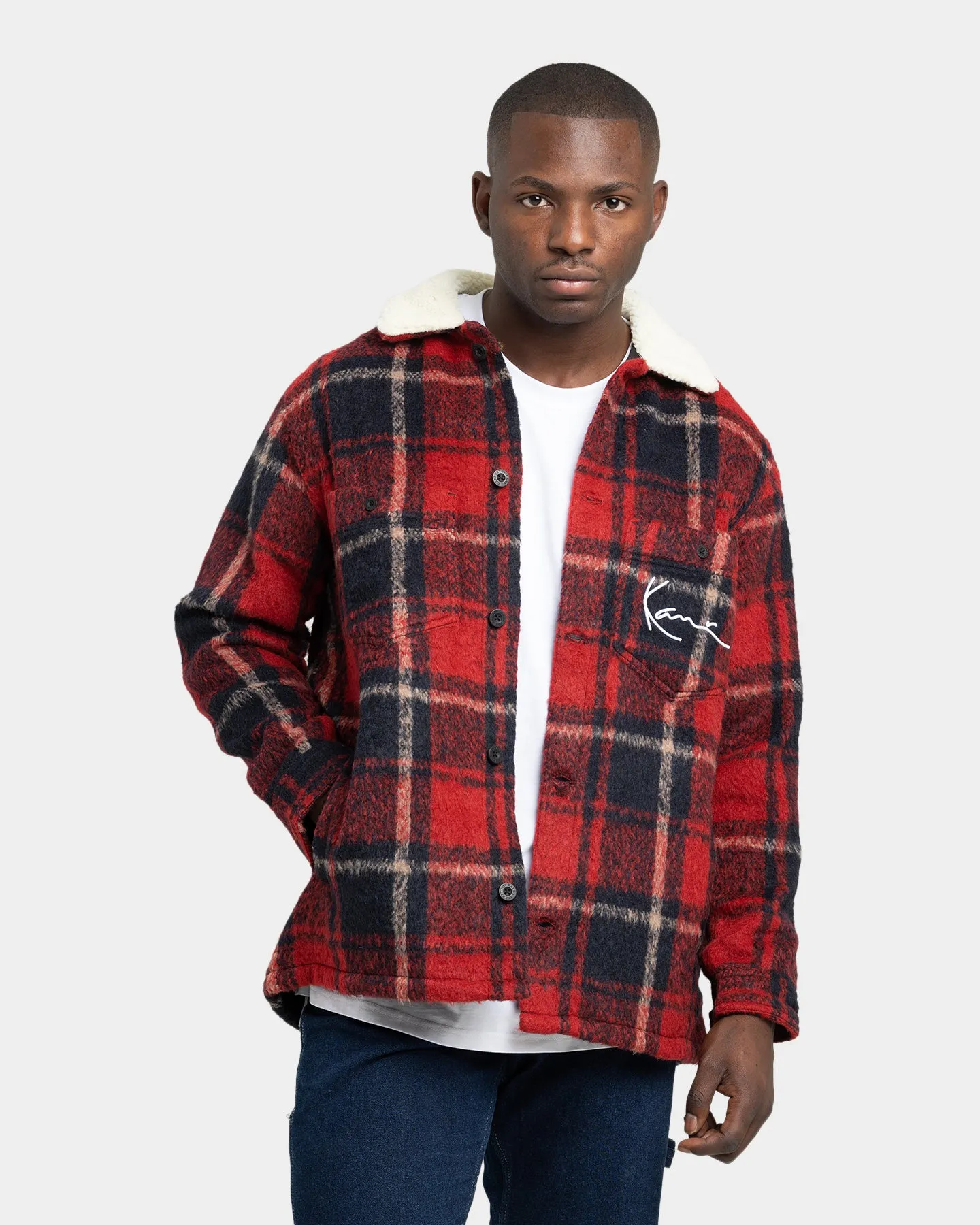 Karl Kani Check Shirt Jacket Black