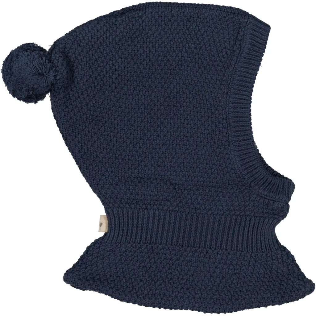 Knitted Balaclava Pomi - sea storm