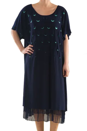 La Mouette Women's Plus Size Knit Dress with Laser Cut-Outs