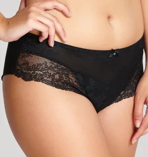 Lace seam-free brief [Black]