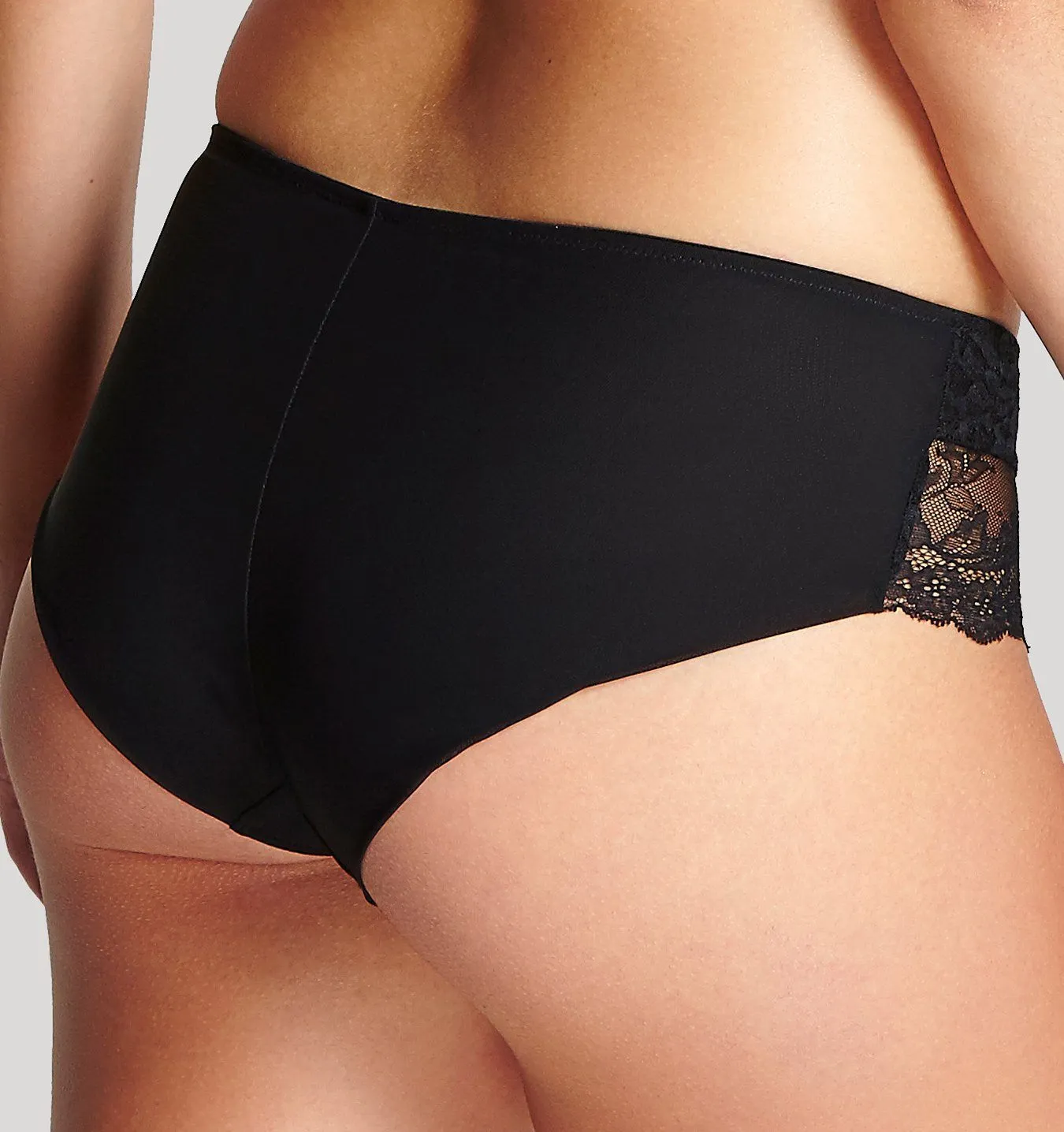 Lace seam-free brief [Black]