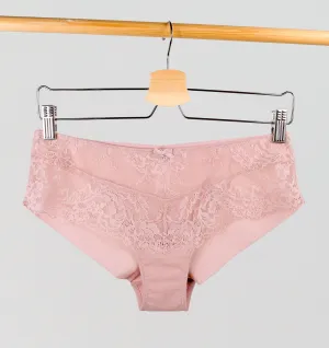 Lace seam-free brief [Vintage Rose]