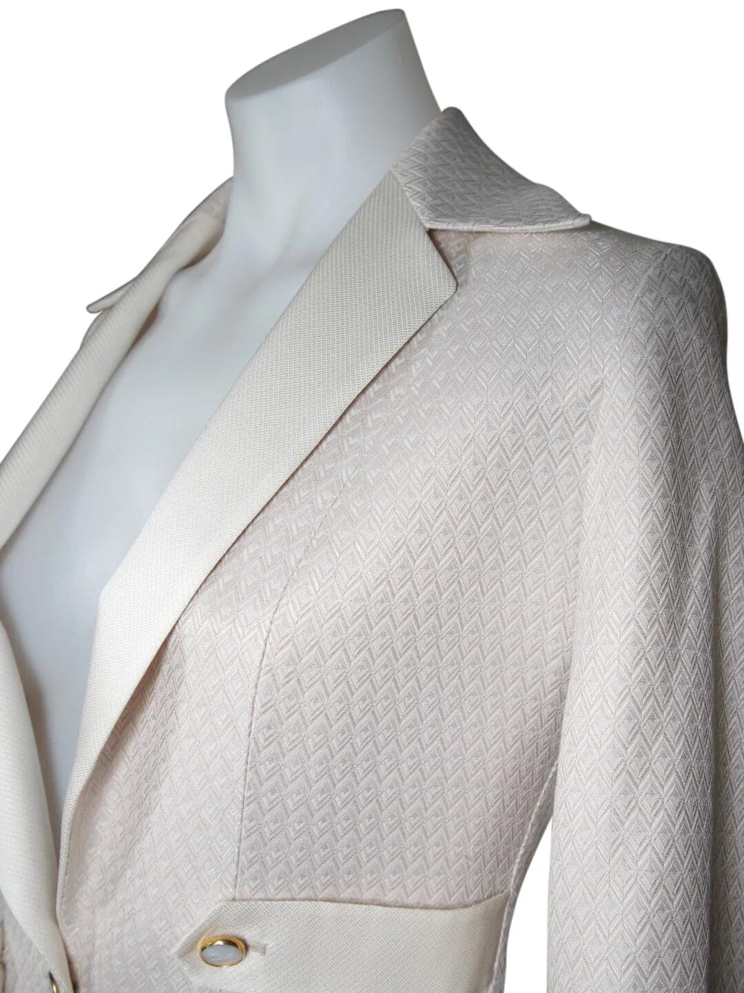 Latte Herringbone Retro Jacket