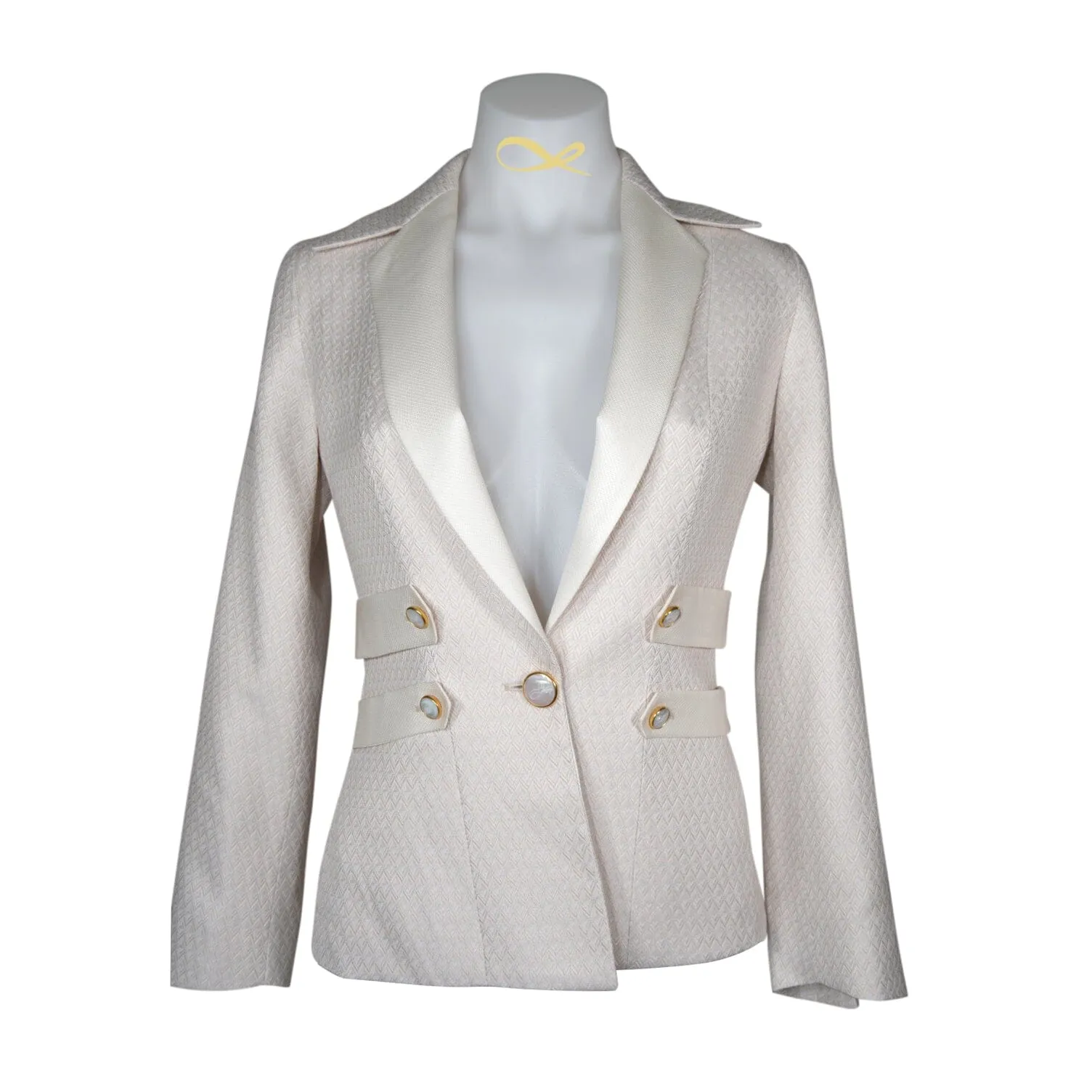 Latte Herringbone Retro Jacket