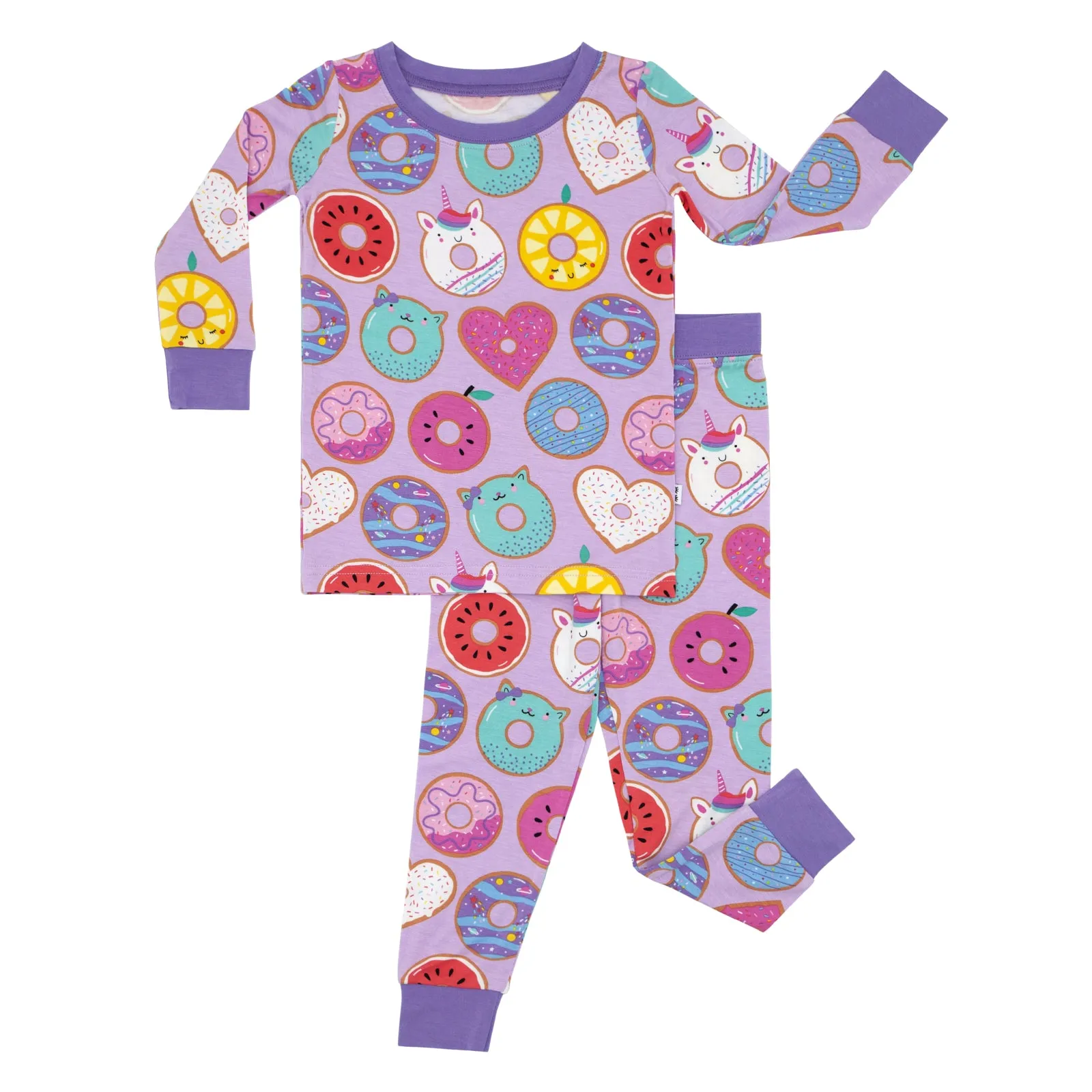 Lavender Donut Dreams Two-Piece Pajama Set