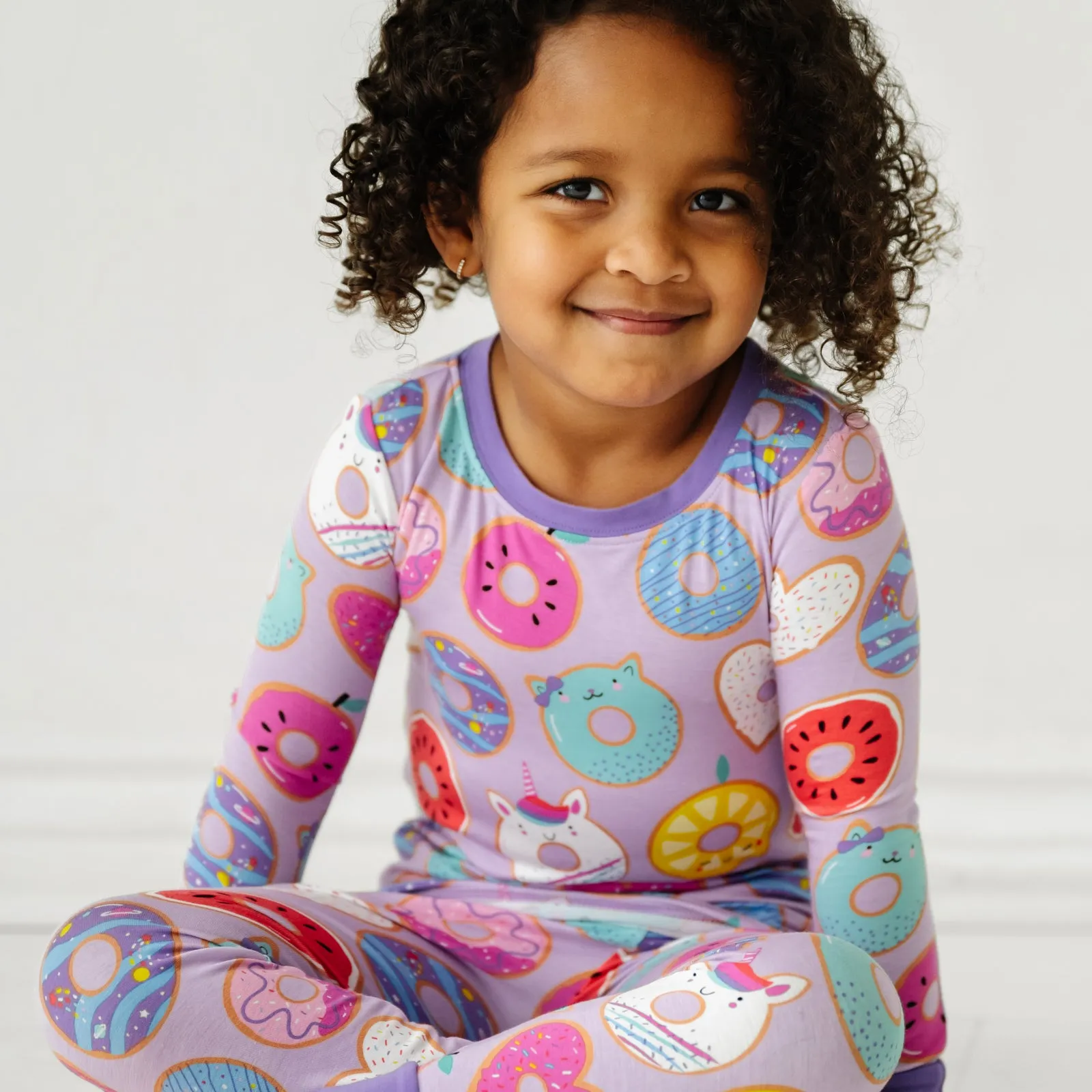 Lavender Donut Dreams Two-Piece Pajama Set