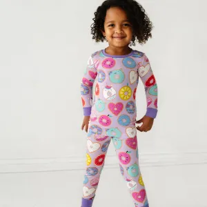 Lavender Donut Dreams Two-Piece Pajama Set