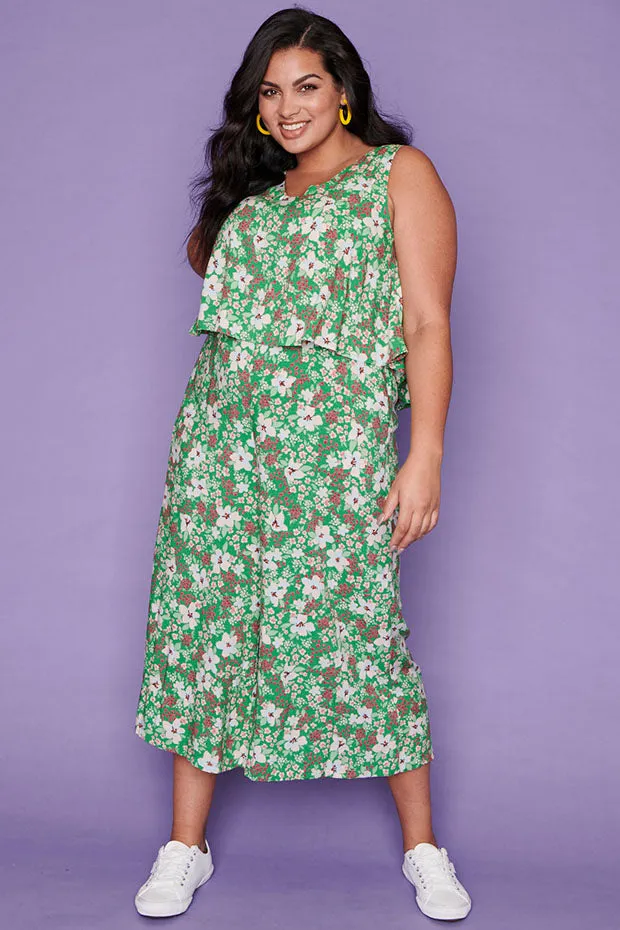 Leigh Green Floral Jumpsuit