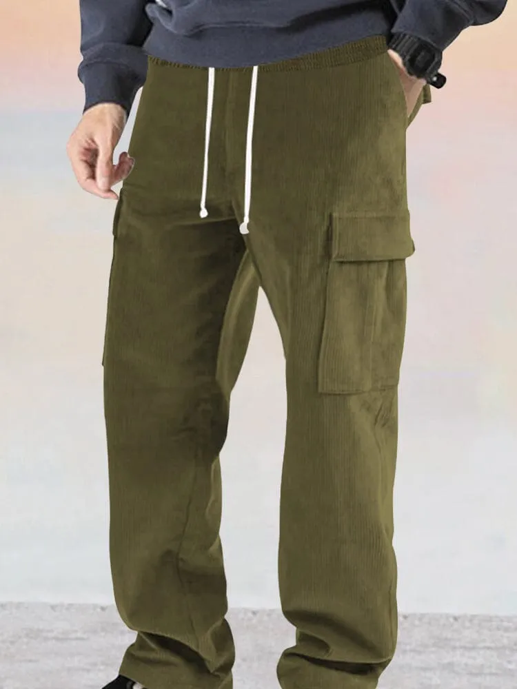 Leisure Straight-Leg Corduroy Pants