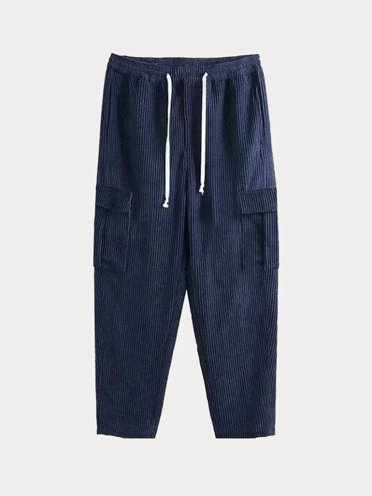 Leisure Straight-Leg Corduroy Pants