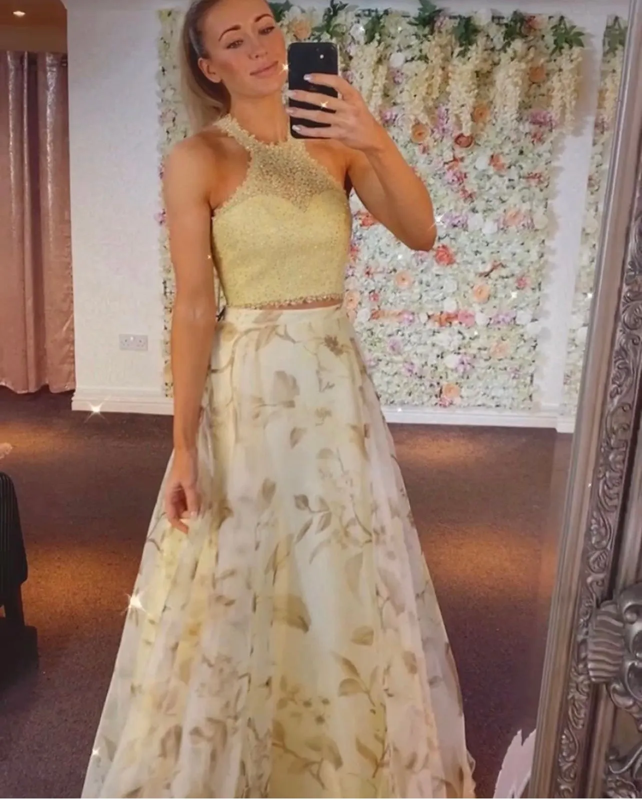 Lemon two piece prom dress size 6 (on sale)