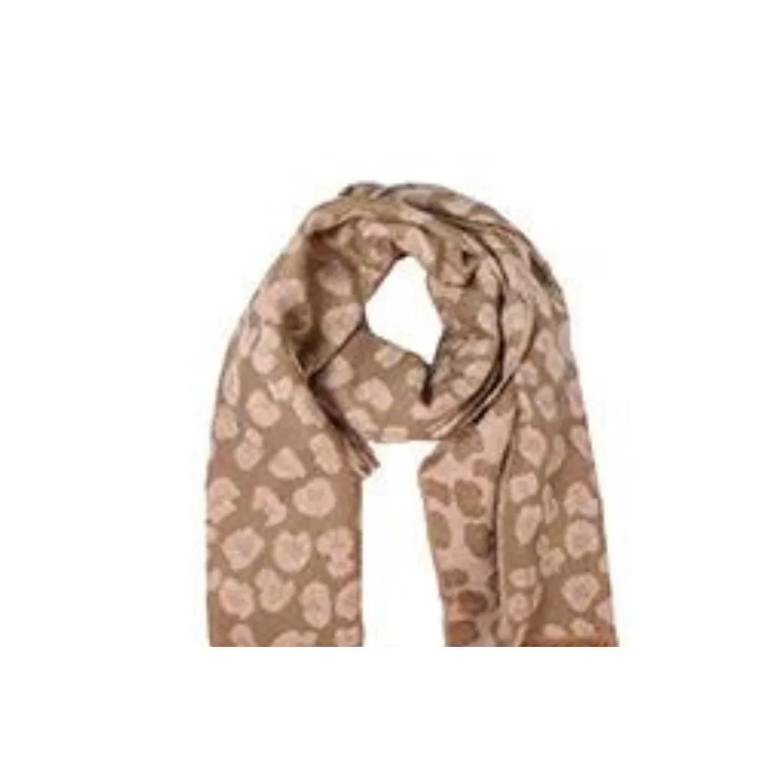 Leopard Reversible Cozy Scarf - Pink