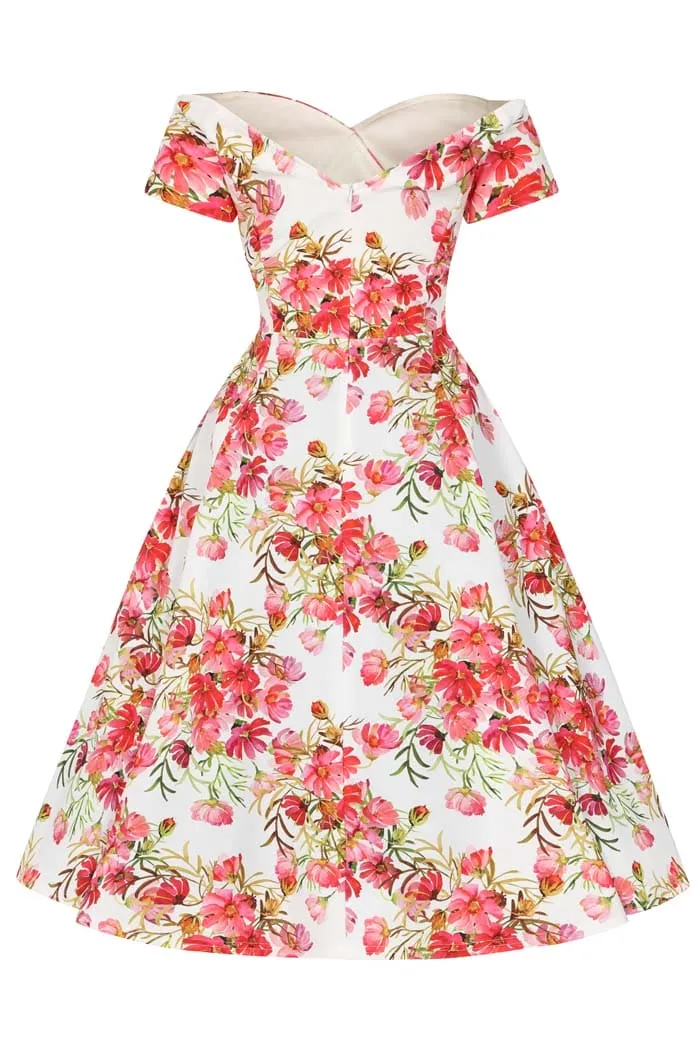 Liliana Dress - Pink Floral by Lady Vintage