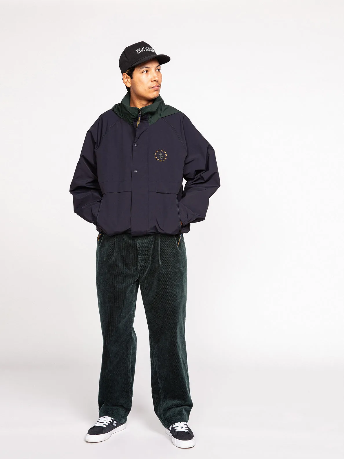 LOUIE LOPEZ TAPERED CORDUROY PANTS - CEDAR GREEN