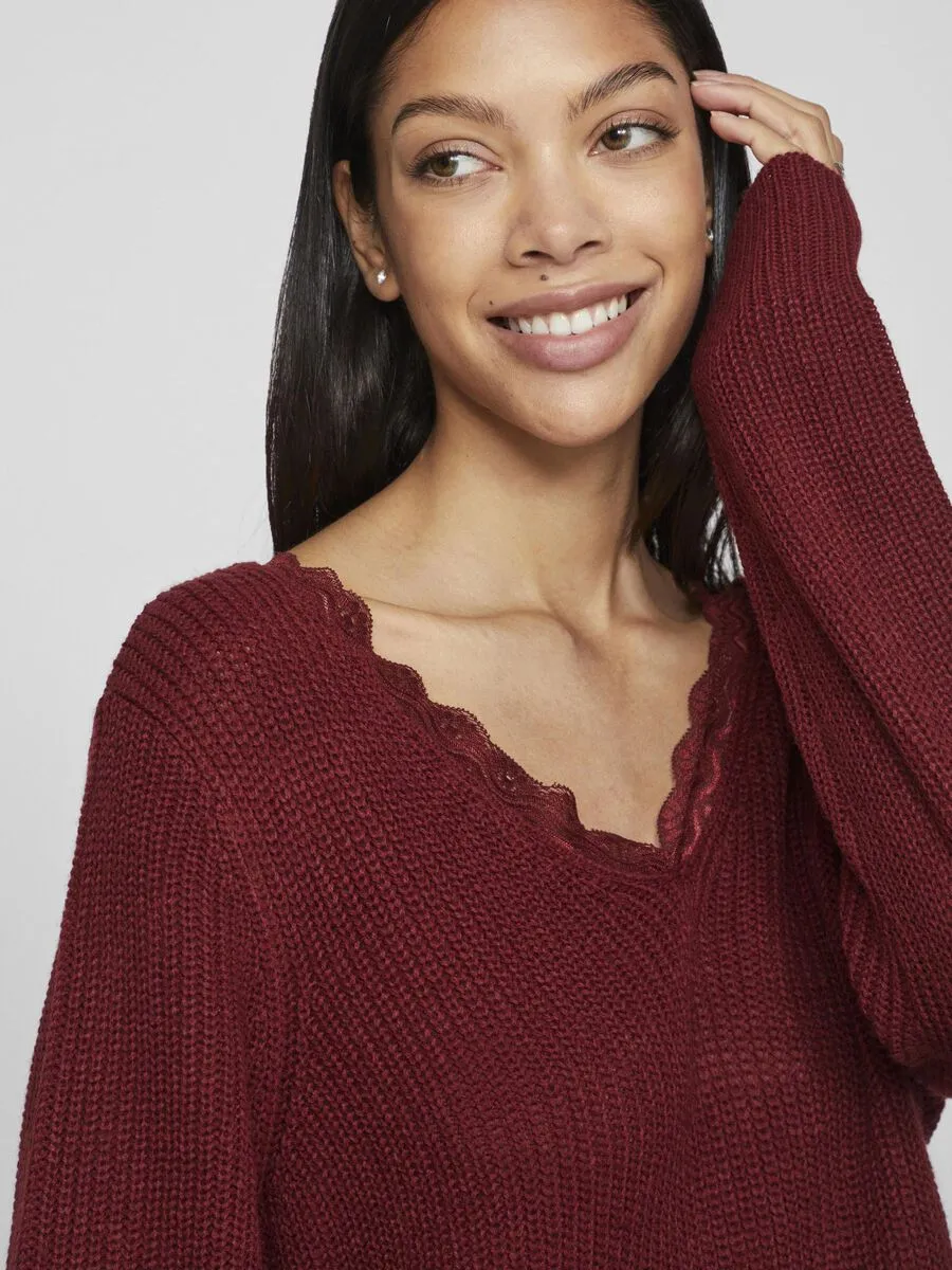 Lourda Mini Knit Dress (Cabernet)