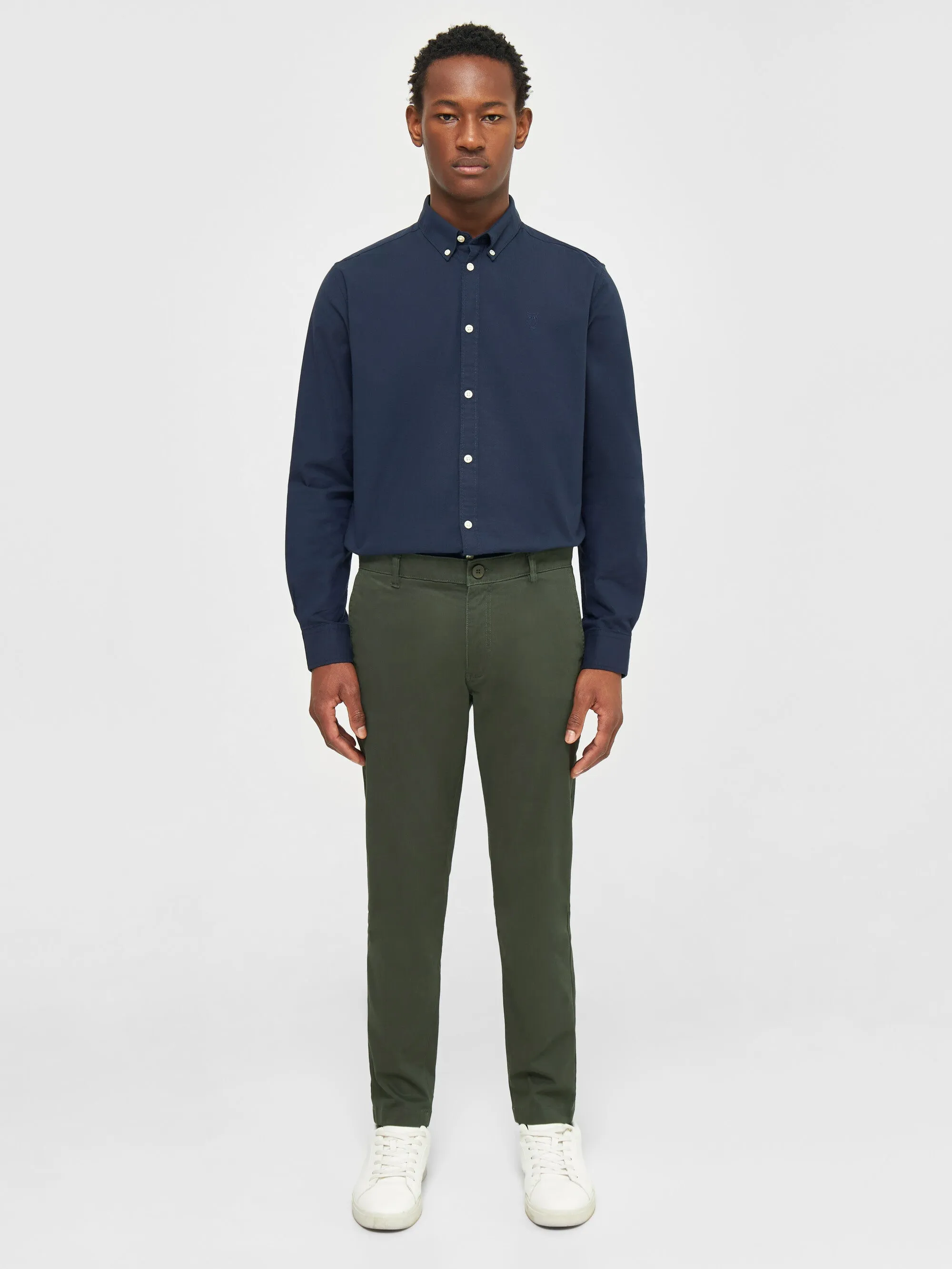 LUCA slim twill chino pants - Forrest Night