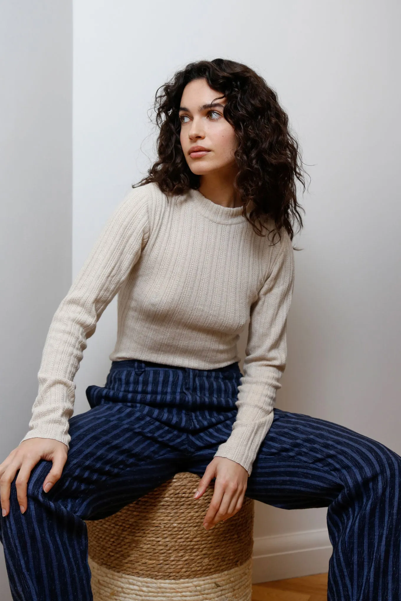 LUCKY Wool Blend Jumper - Sand