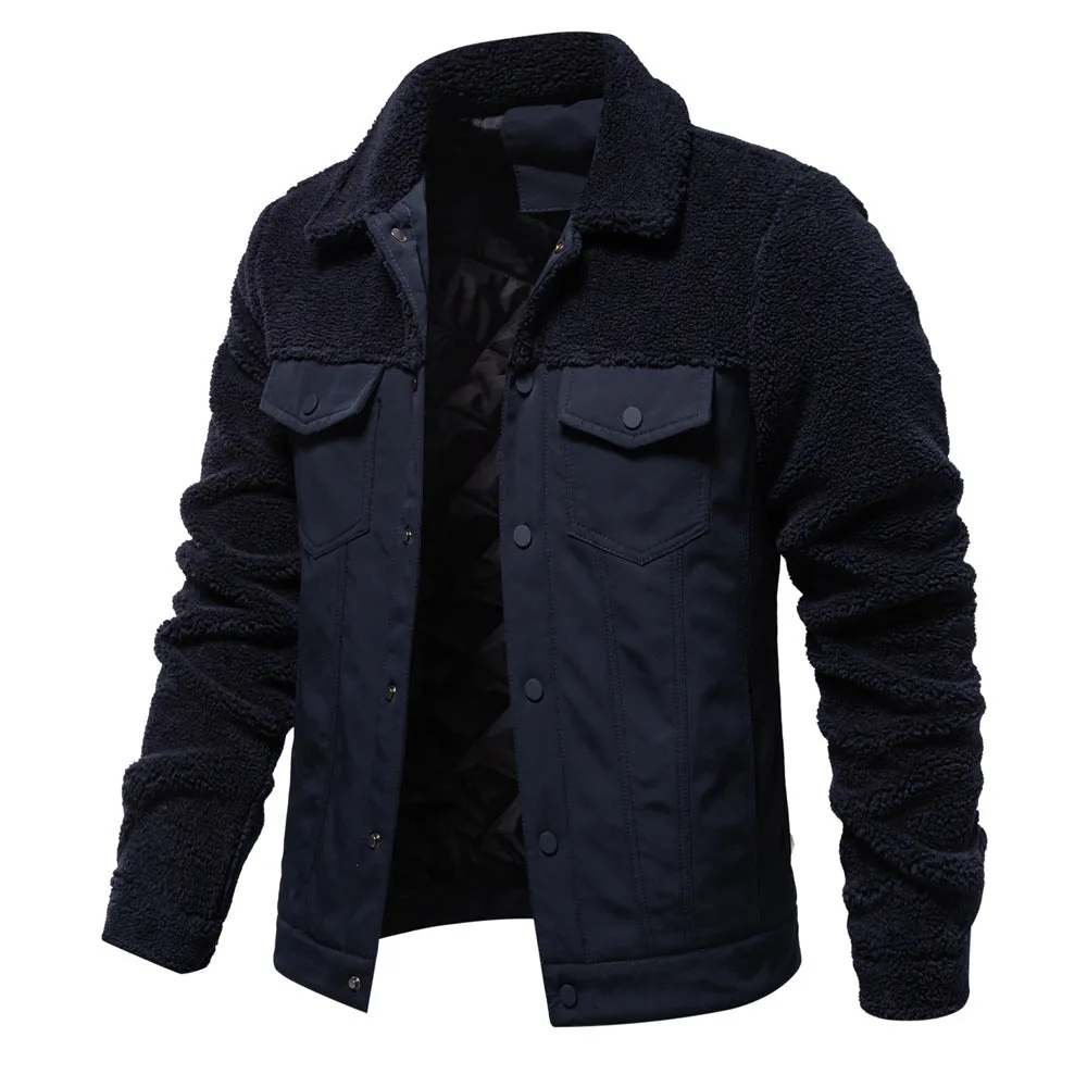 Men's Heavyweight Lined Zip Up Outerwear Jackets Warm Winter Coats for Men | JK815