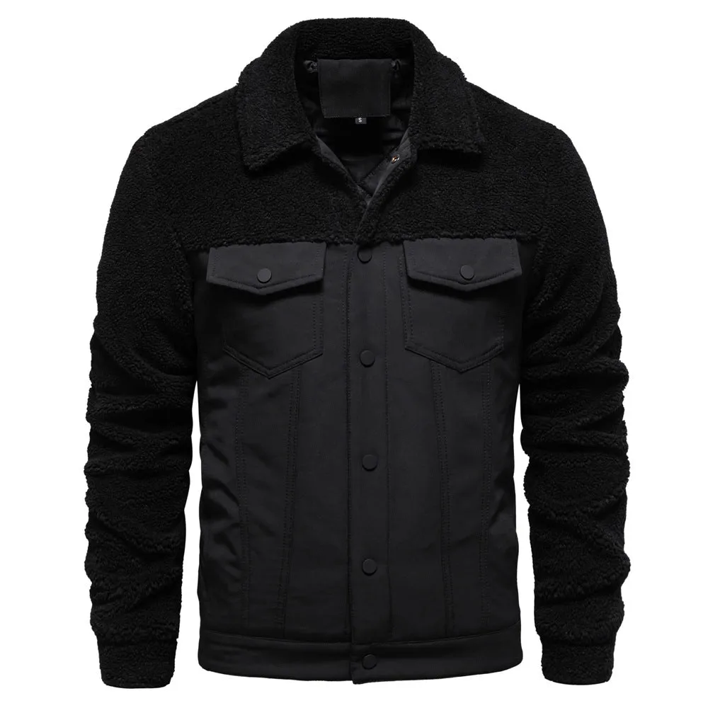 Men's Heavyweight Lined Zip Up Outerwear Jackets Warm Winter Coats for Men | JK815