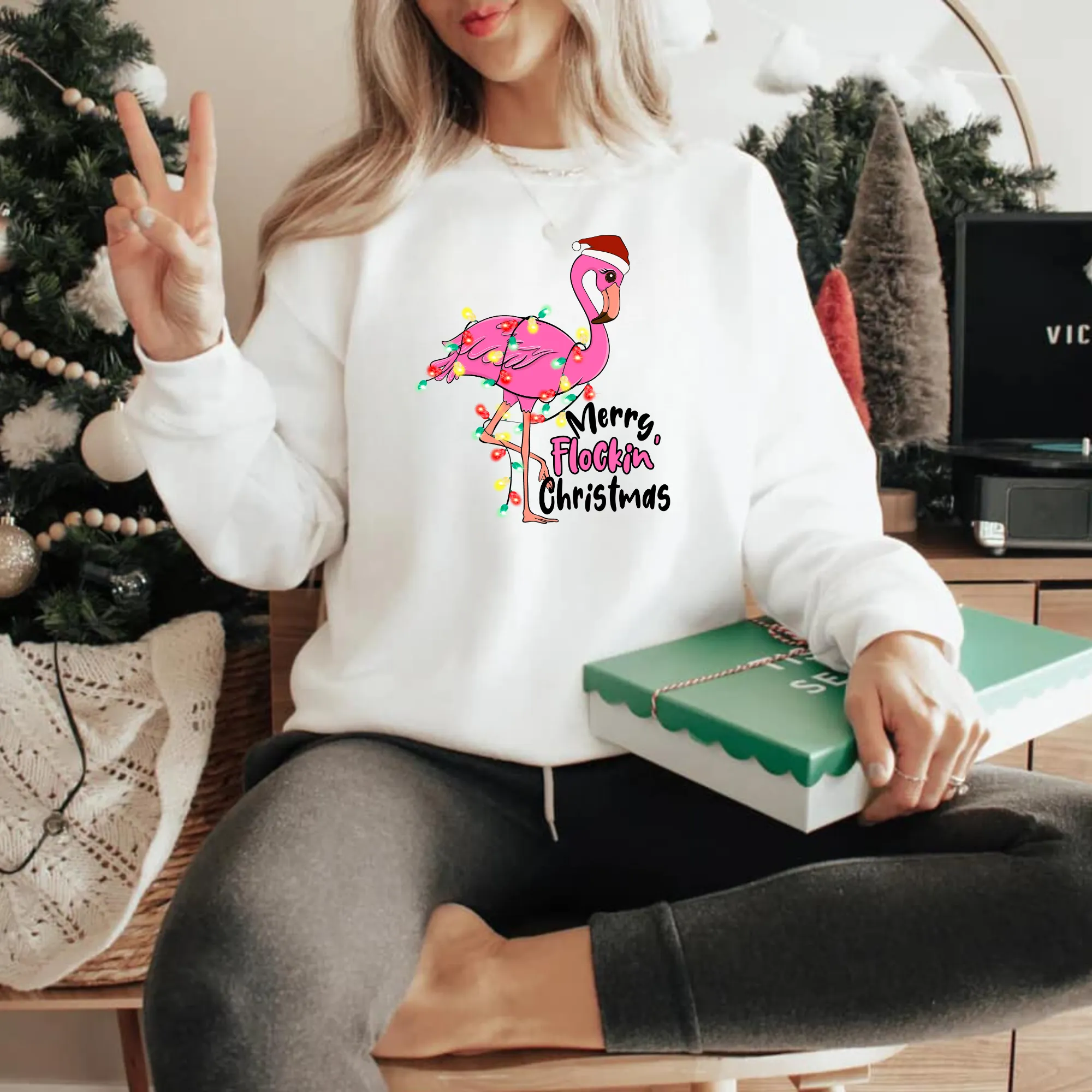 Merry Flocking Christmas Sweatshirt