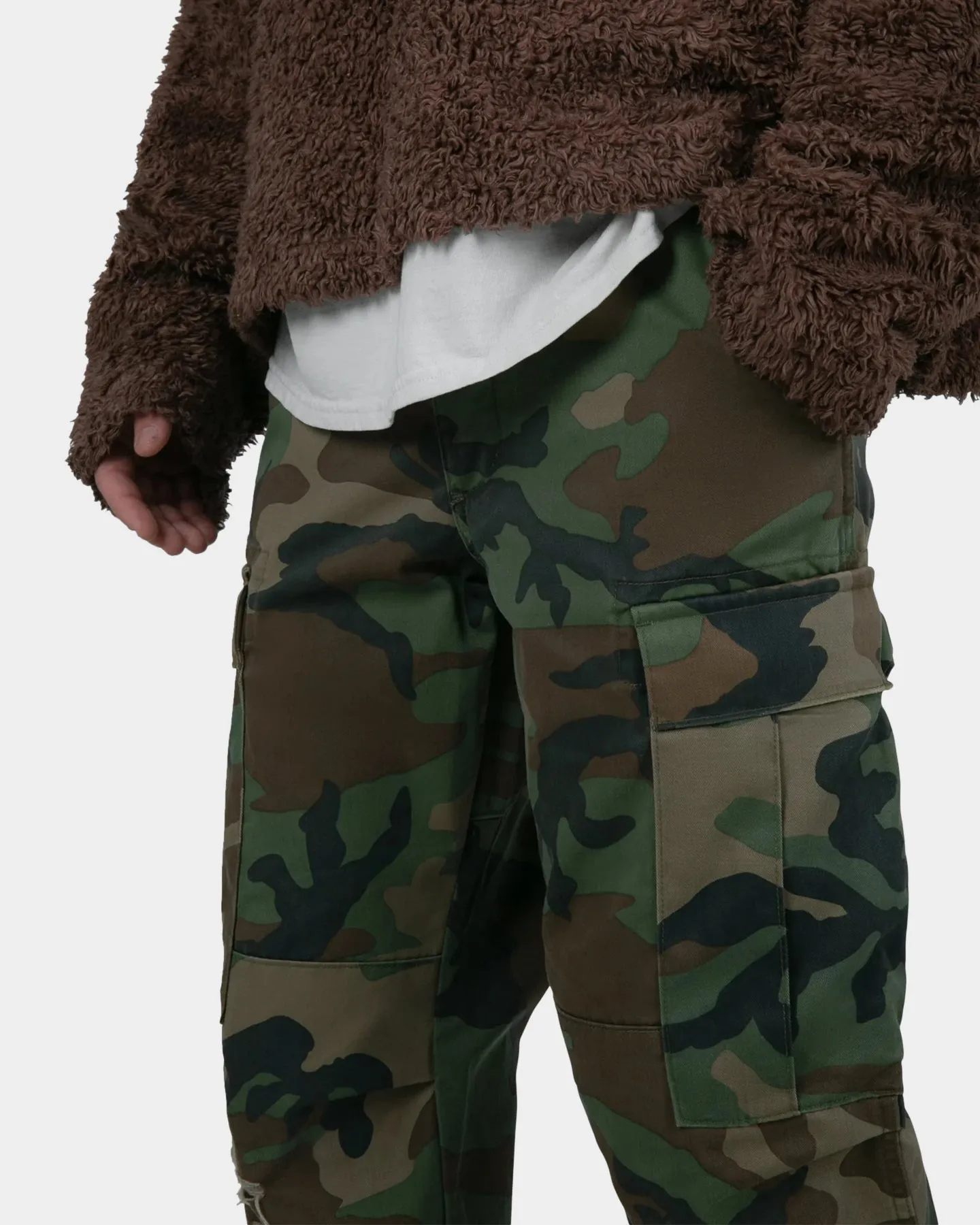 MNML Double Knee Vintage Cargo Pants Camo