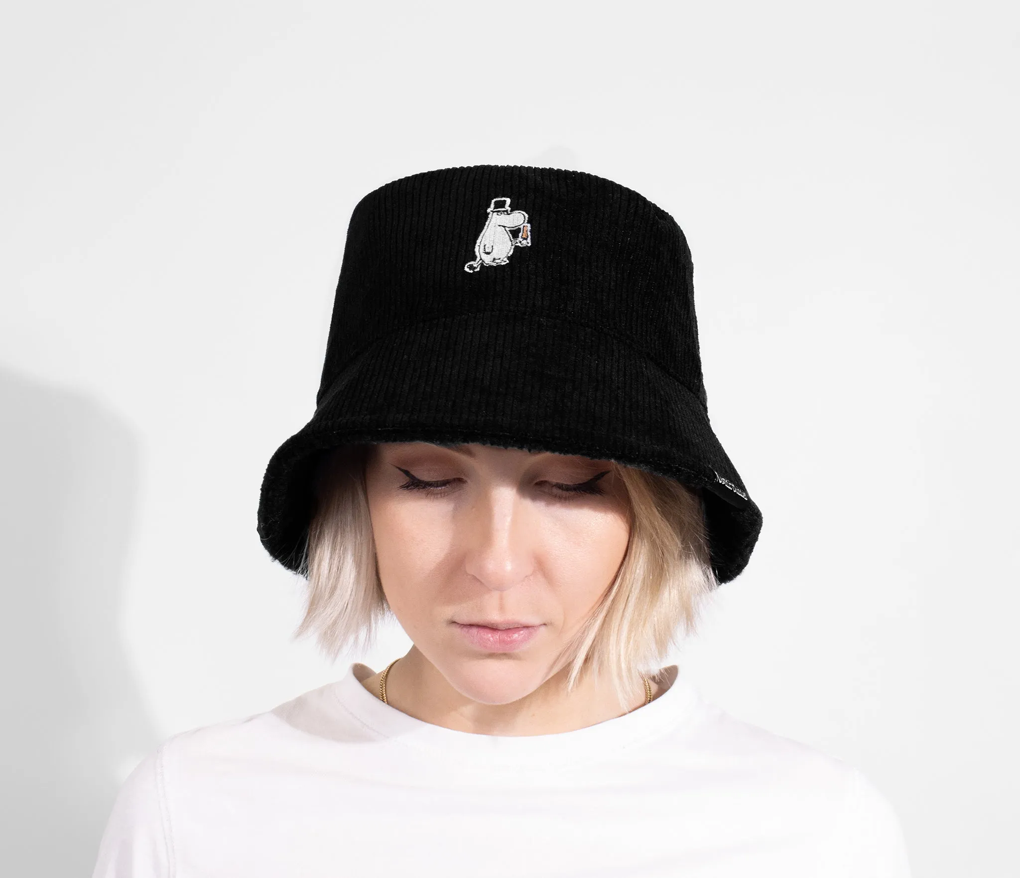 Moominpappa Candle Light Bucket Hat Corduroy - Black