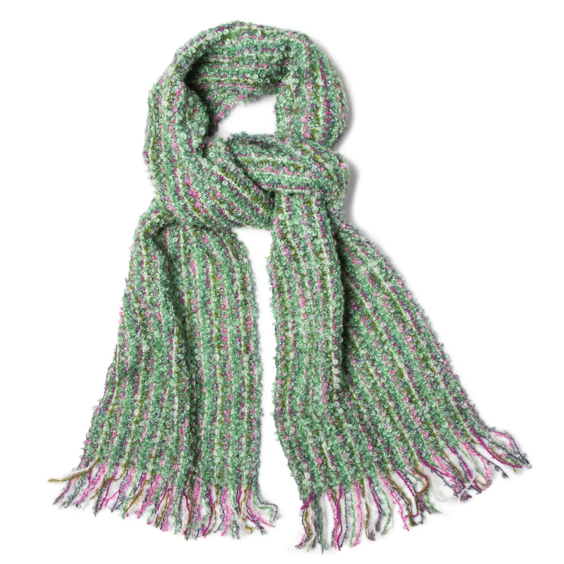 Mucros Weavers Mohair Viscose-Green Stripe