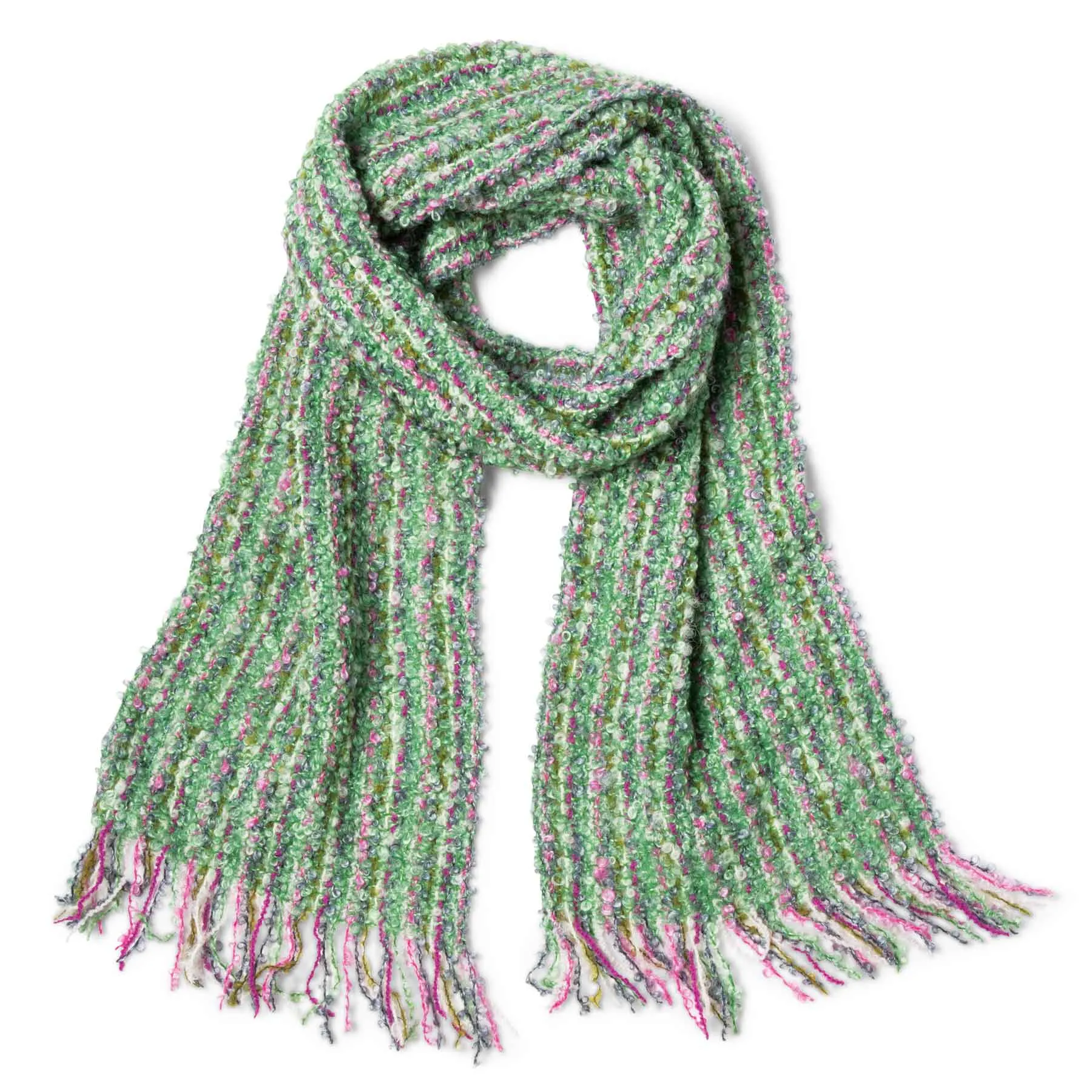 Mucros Weavers Mohair Viscose-Green Stripe