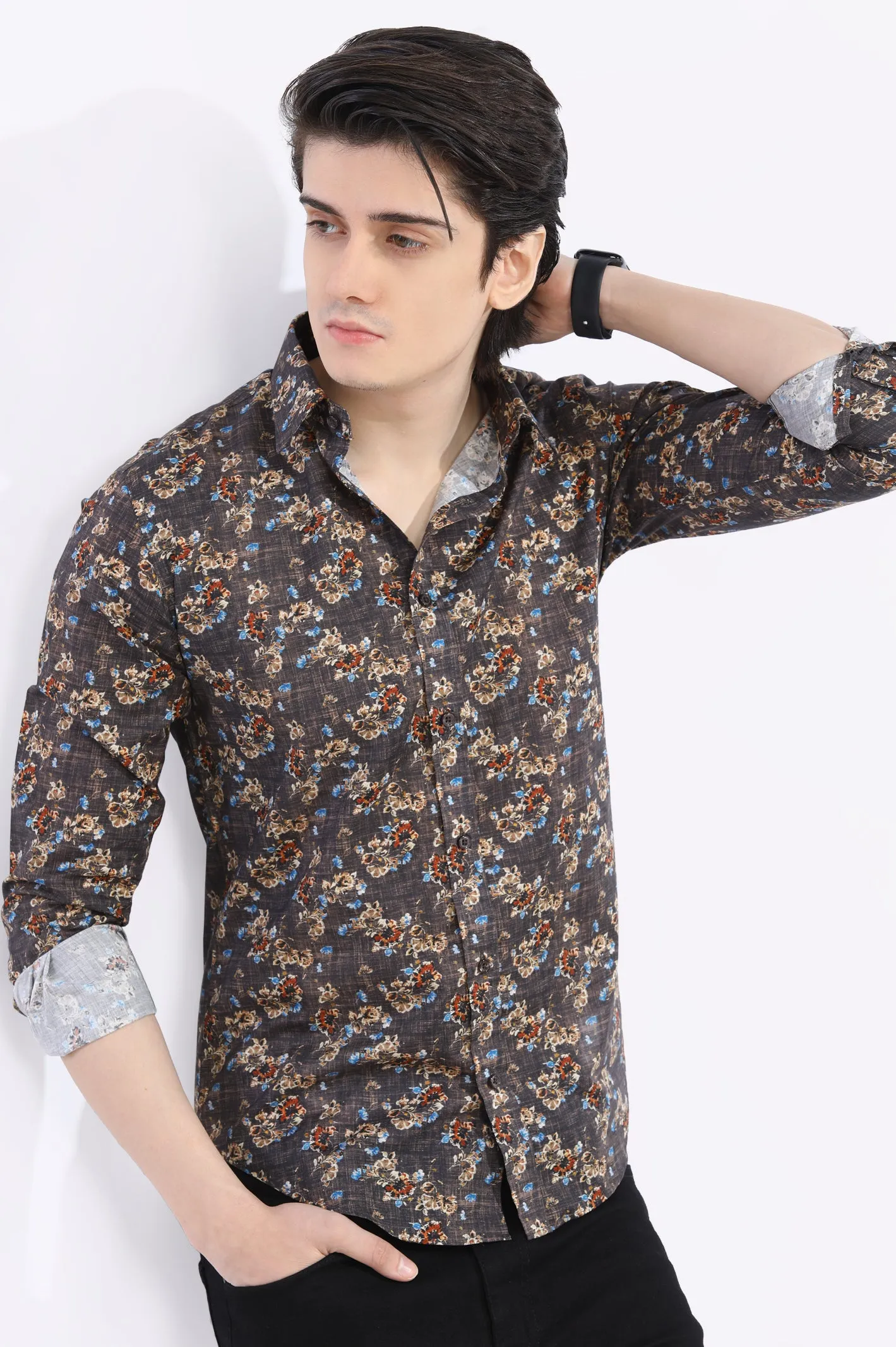 Multicolor Floral Printed Casual Milano Shirt