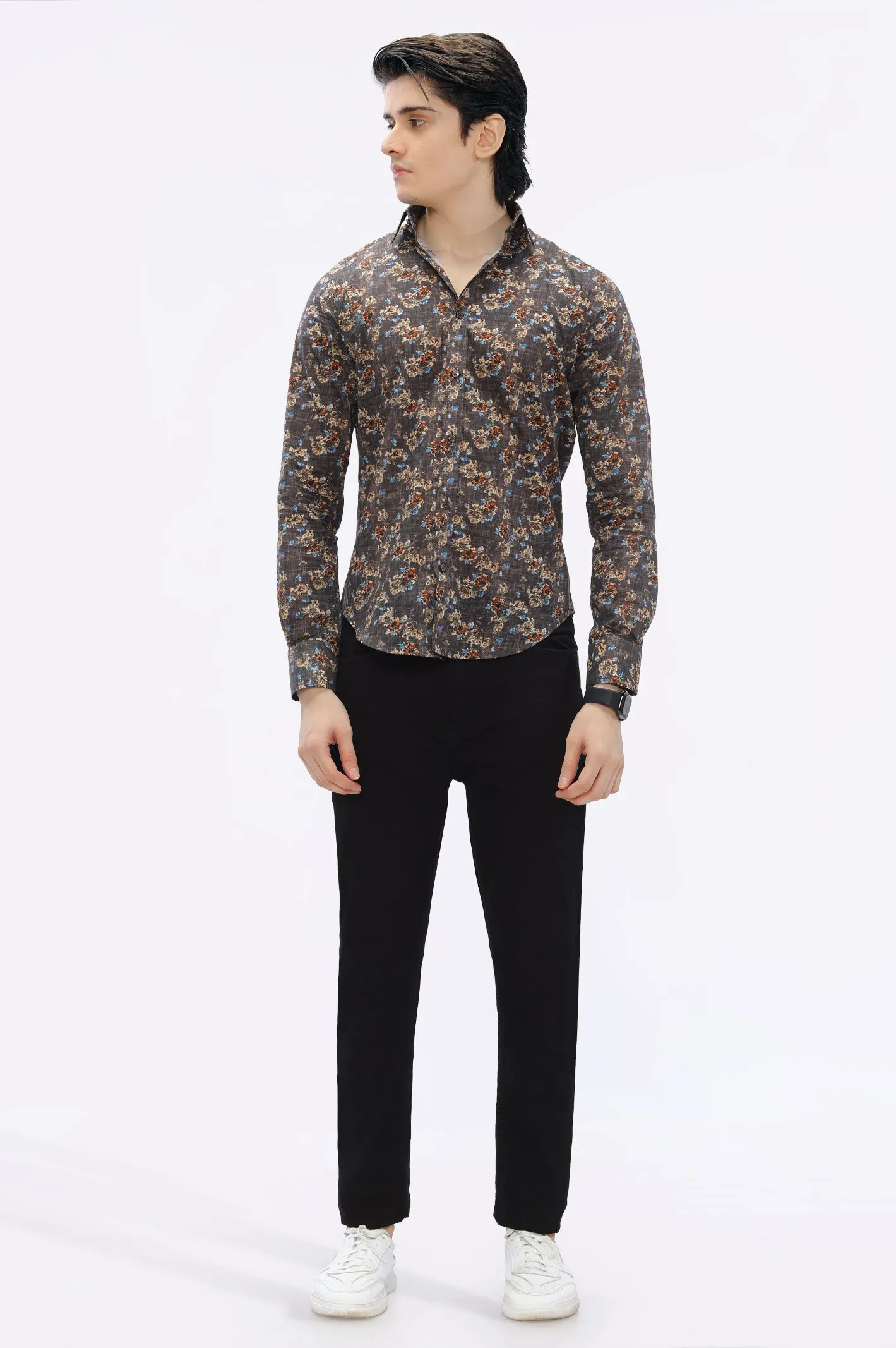 Multicolor Floral Printed Casual Milano Shirt