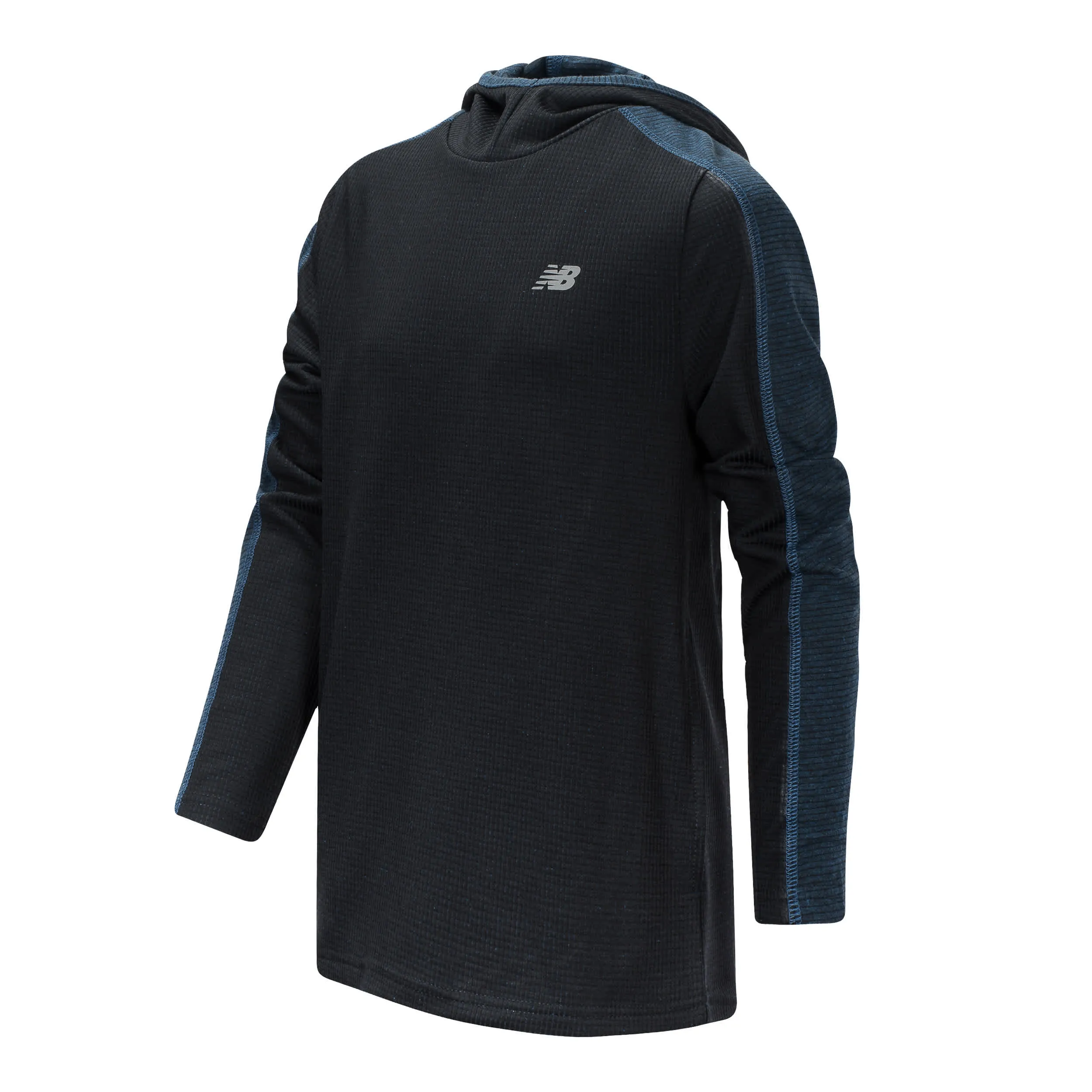 New Balance Boys Black/Lapis Blue Hooded Pullover