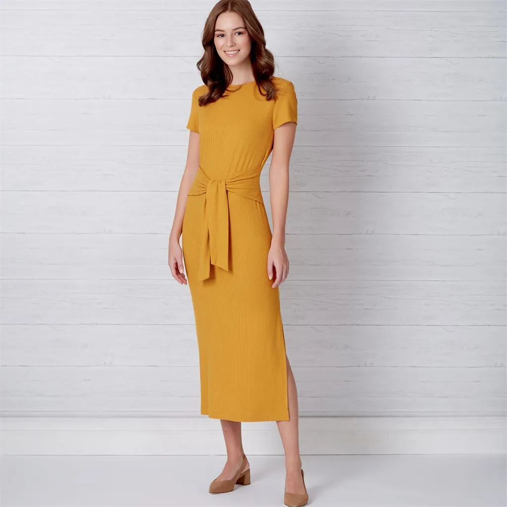 New Look Sewing Pattern N6650 Misses' Knit Dress With Sleeve & Length Variations