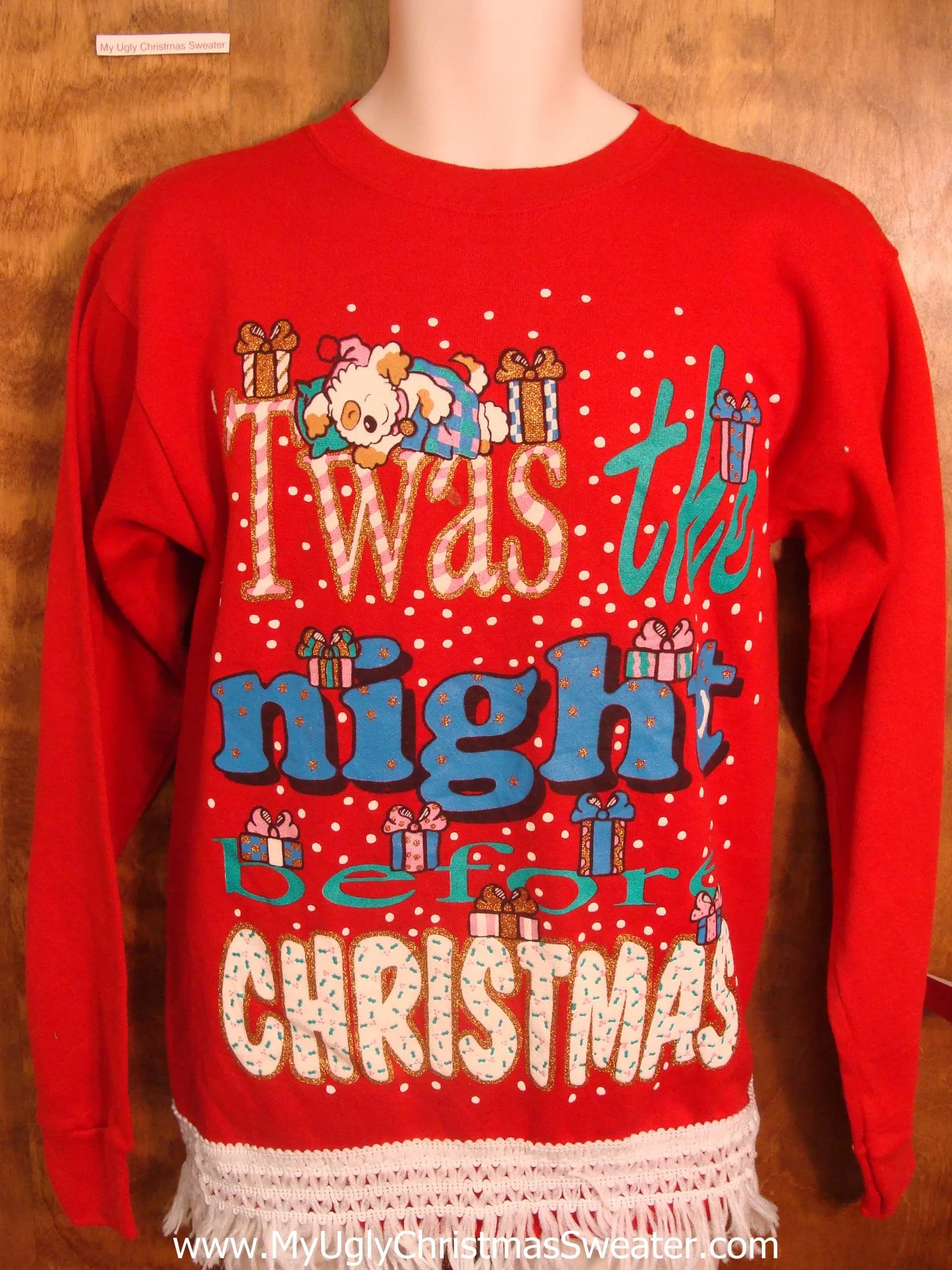 NIGHT BEFORE CHRISTMAS 80s Sweatshirt