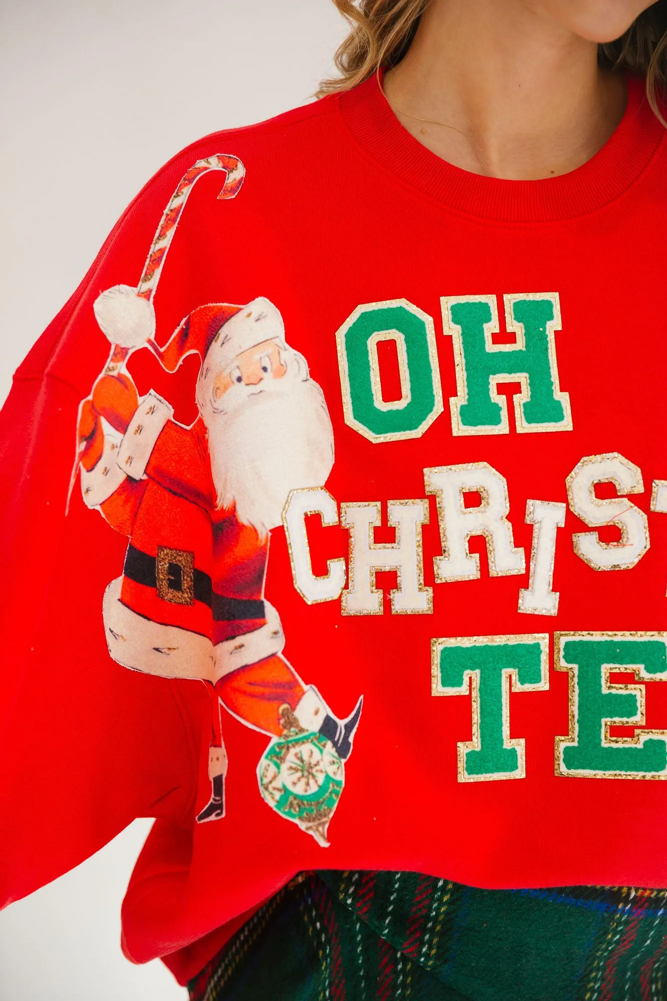 OH CHRISTMAS TEE RED PULLOVER