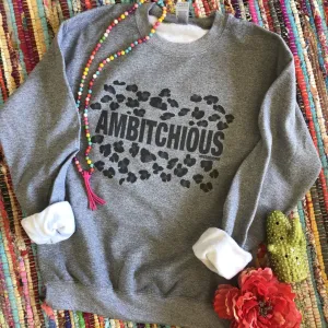 Online Exclusive | AMBITCHIOUS Long Sleeve Graphic Sweatshirt in Grey