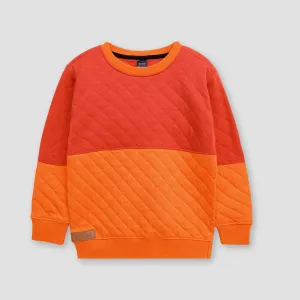 Orange/red quilting Sweatshirt for Kids