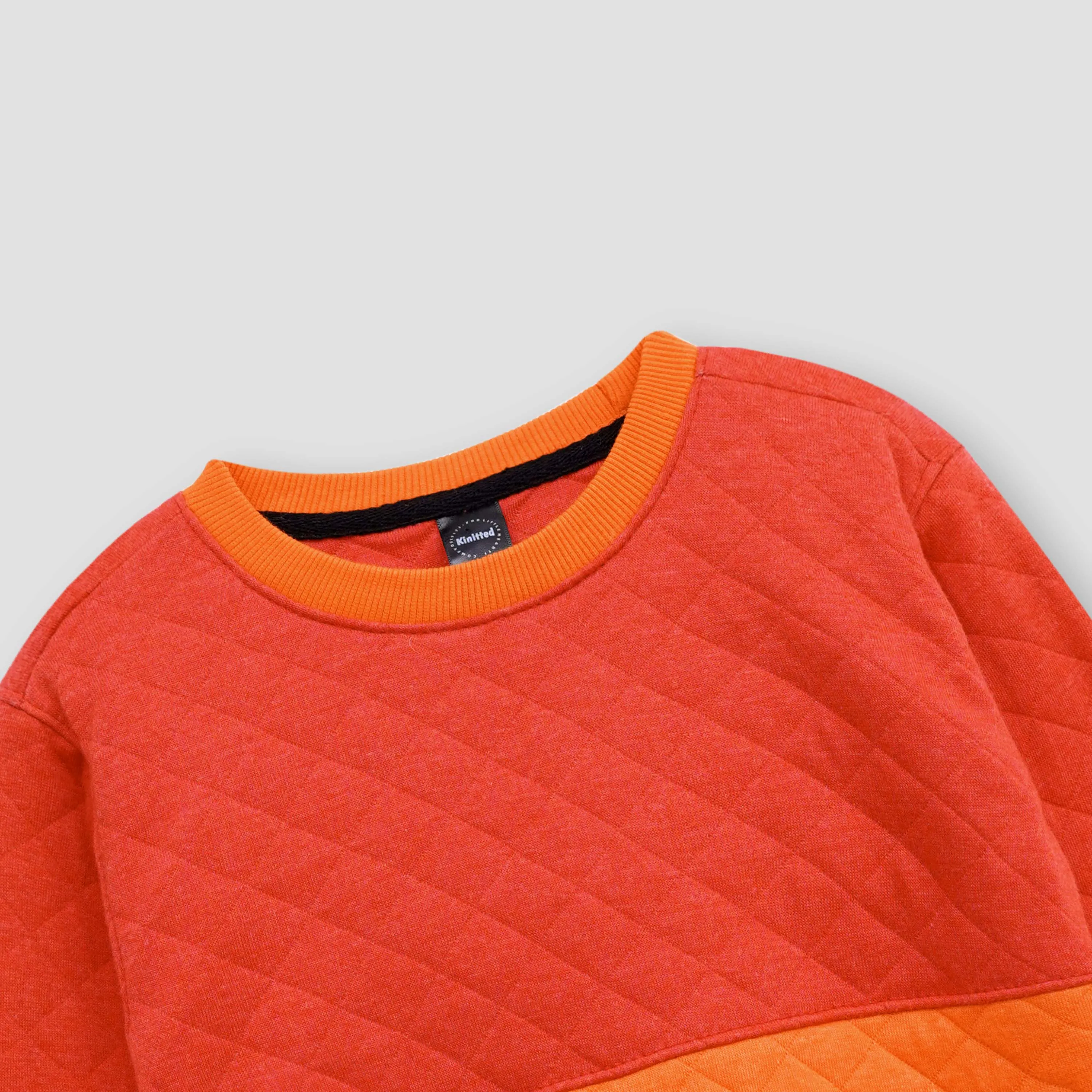 Orange/red quilting Sweatshirt for Kids