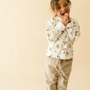 Organic Tee and Corduroy Pant Set - Oat