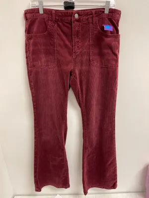 Pants Corduroy By Pilcro In Red, Size: 14