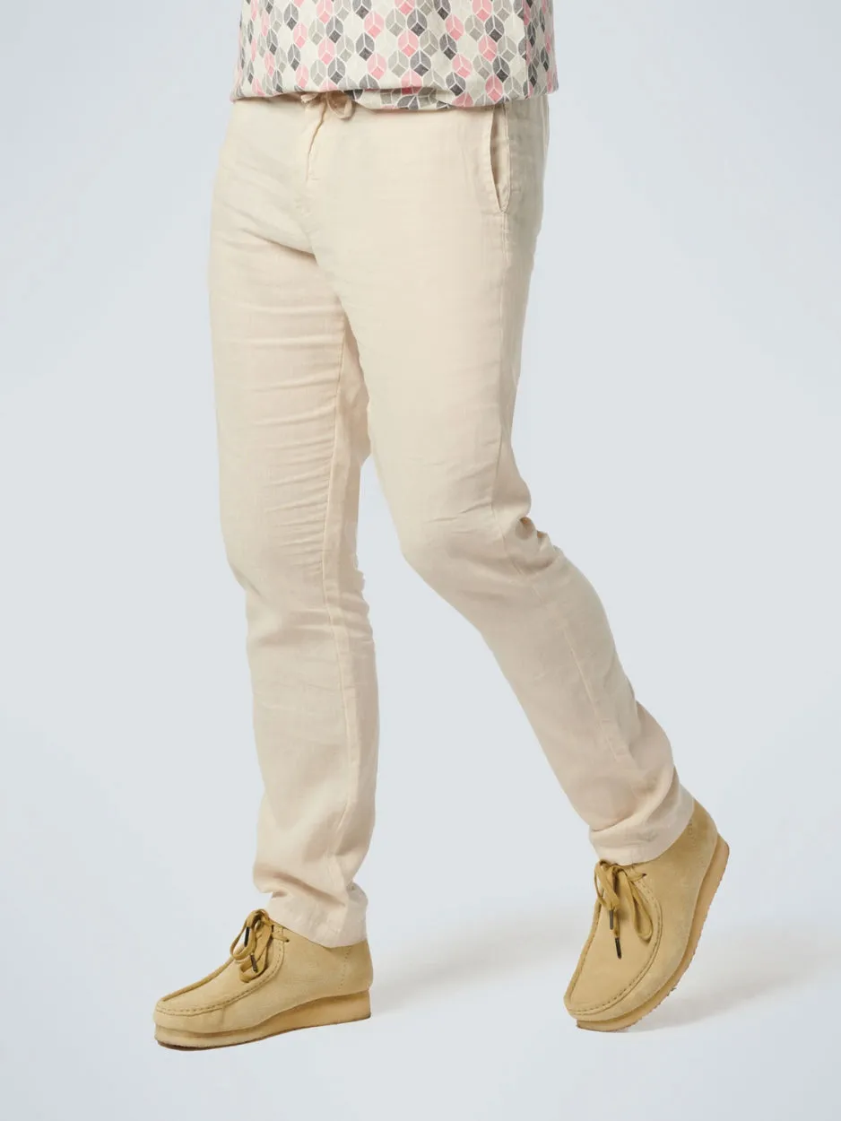 Pants Linen Garment Dyed | Cream