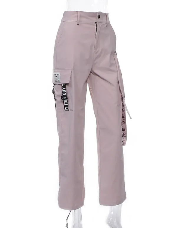 Pink Cargo Pants  KF9266