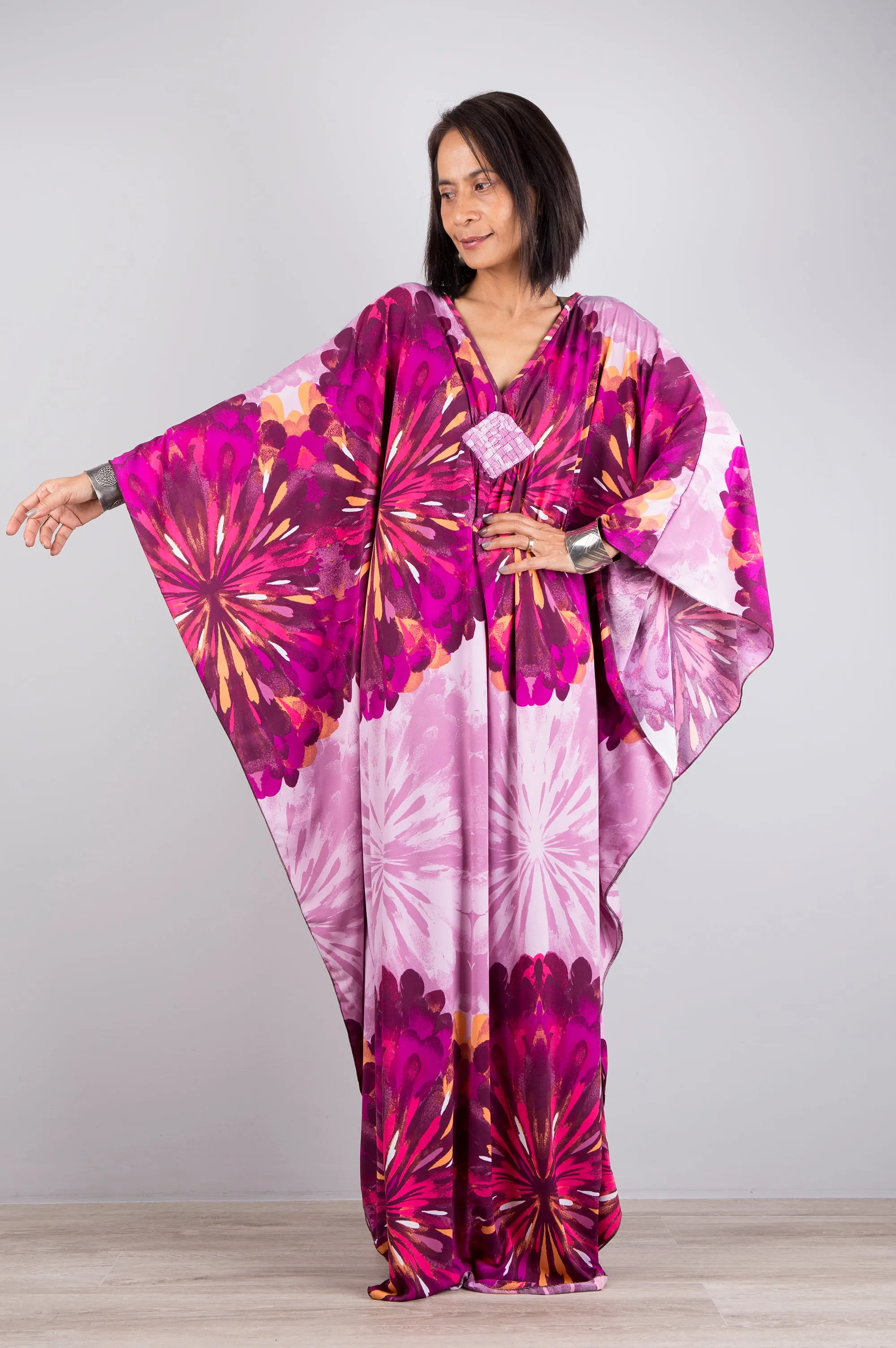 Pink Kaftan Maxi Dress