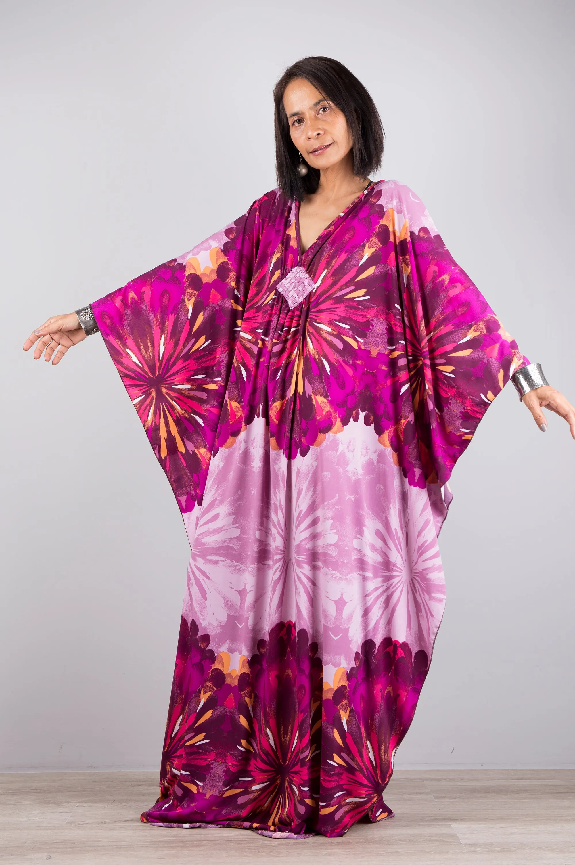 Pink Kaftan Maxi Dress