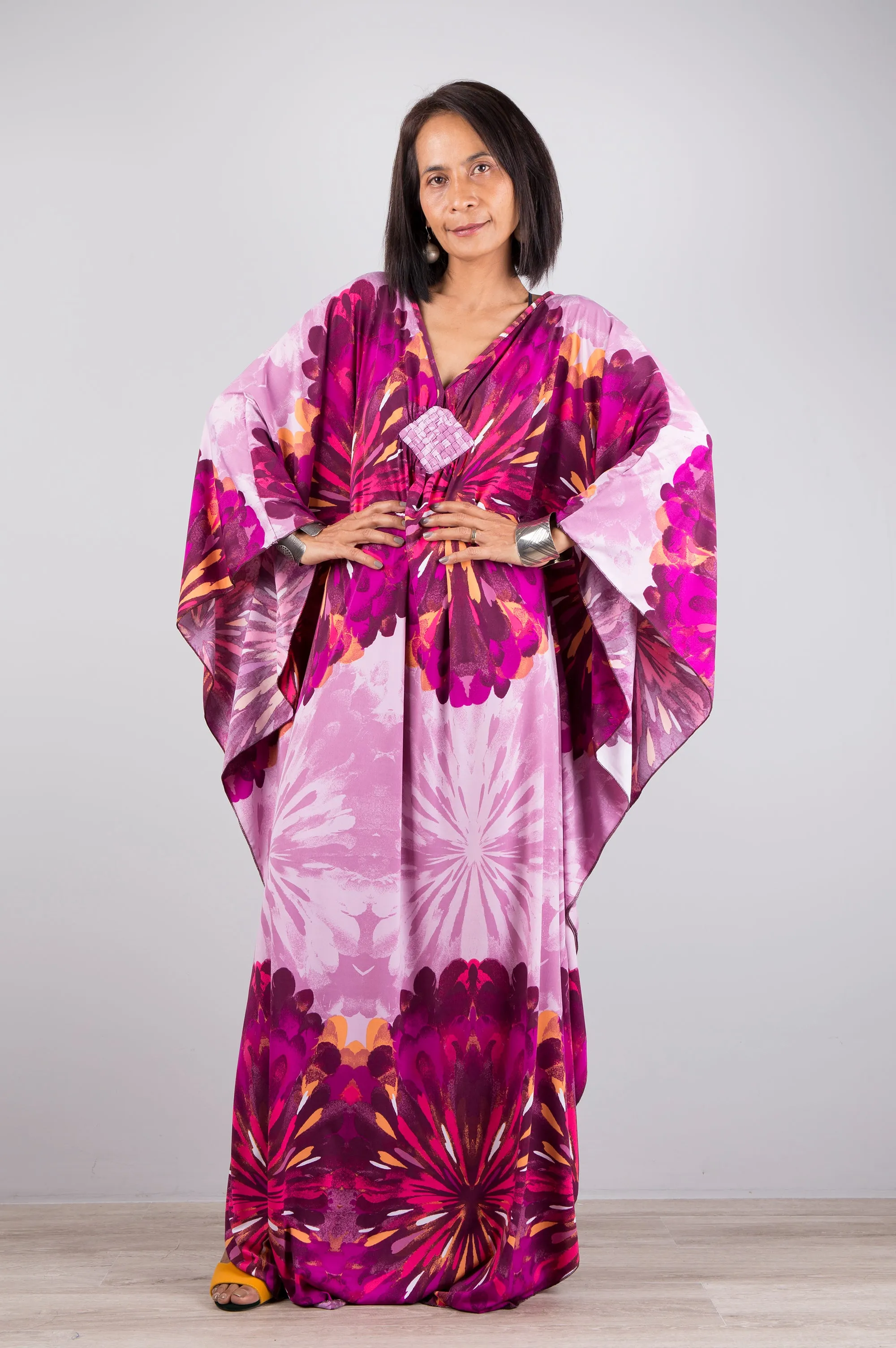 Pink Kaftan Maxi Dress