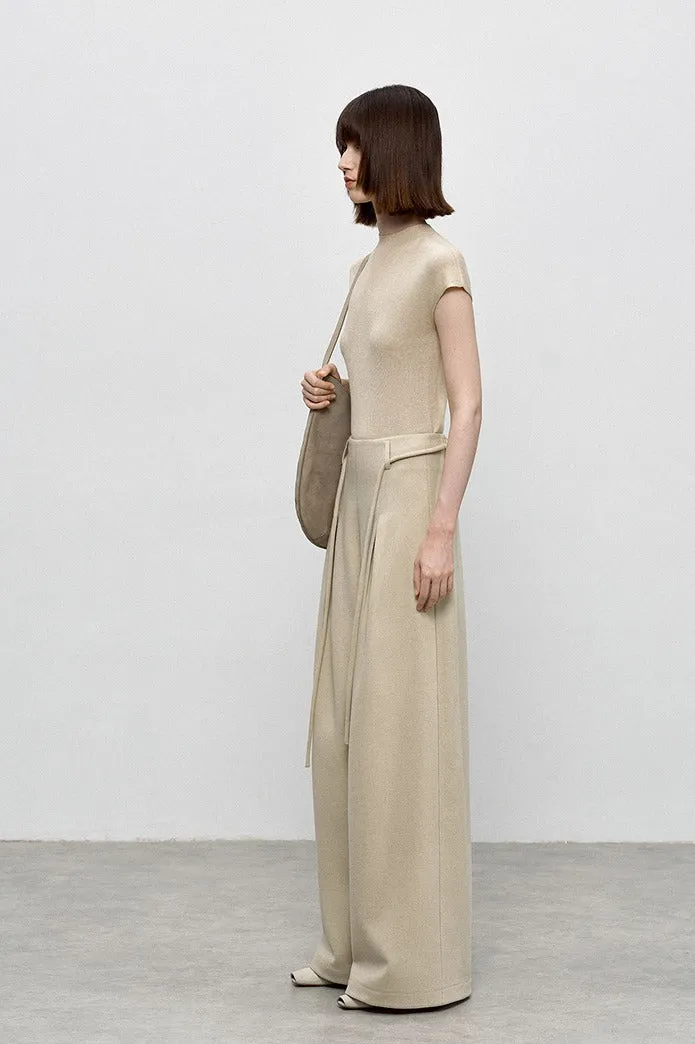 Practical wide-leg A-line pants | 2 color