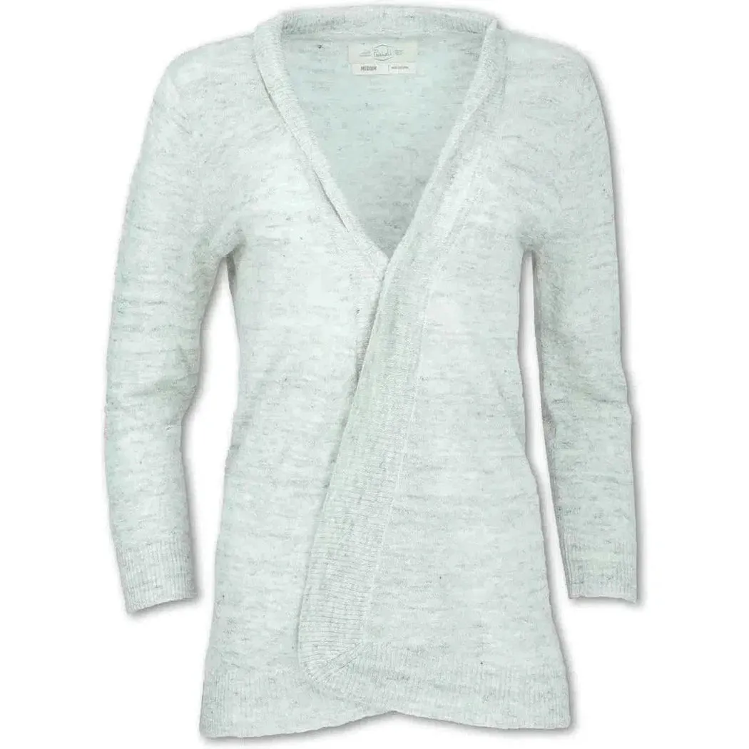 Purnell Women's Heathered Flax Blend Knit Cardigan