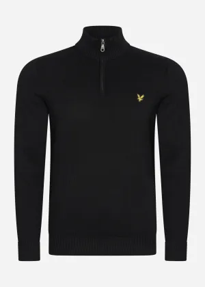 Quarter zip jumper - jet black