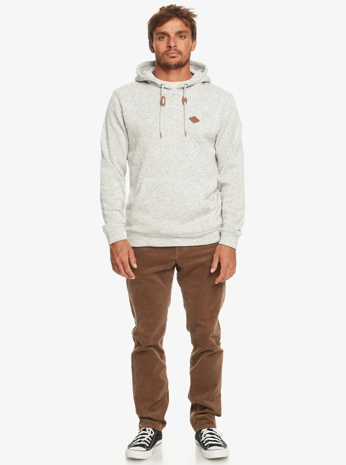 Quiksilver Keller Hooded Sweatshirt-Light Grey Heather