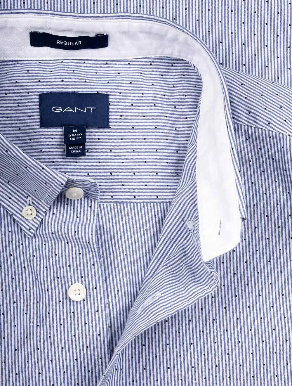 Regular Banker Dot Buttondown College Blue