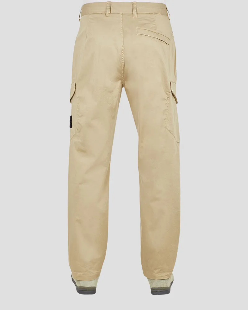 REGULAR FIT CARGO TROUSERS - SAND